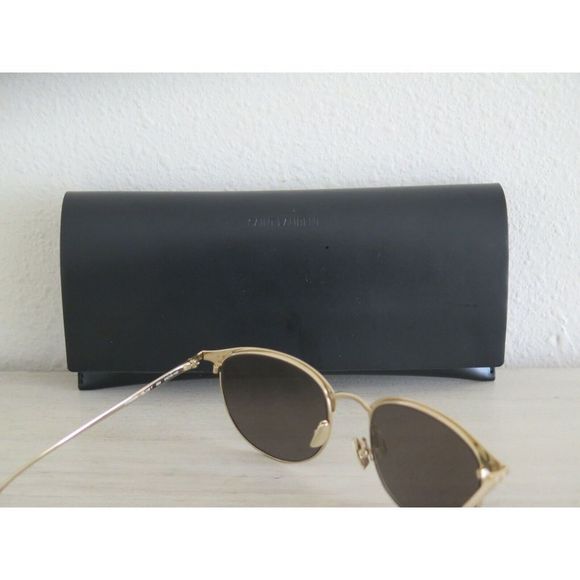 Saint Laurent Titanium SL148T 004 Gold Frame Sunglasses $499 - Picture 4 of 11